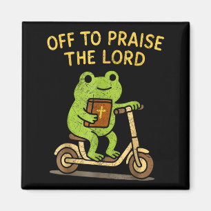 Aimant Grenouille chrétienne pour aller louer le Seigneur