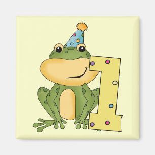Aimant Grenouille de fête 1er anniversaire T-shirts et ca