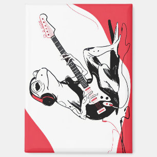 Aimant Grenouille de guitare – Art animal musique cool