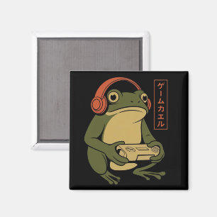 Aimant Grenouille de joueur japonaise drôle vintage jeu
