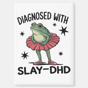 Aimant Grenouille drôle TDAH Neurodivergent Meme Y2K Frog