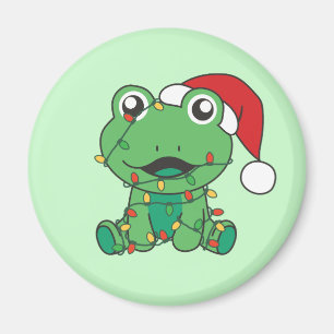 Aimant Grenouille Noël Animaux d'hiver Grenouilles de Noë