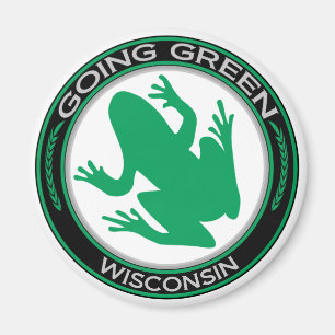 Aimant Grenouille verte allante du Wisconsin