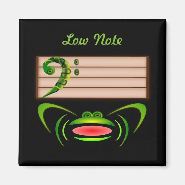 Aimant Grenouille verte Note basse (Devant)