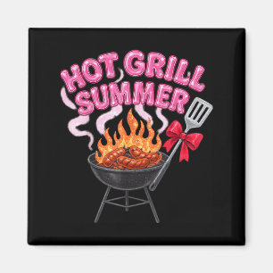 Aimant Gril sizzling été drôle barbecue cuisine saucisse
