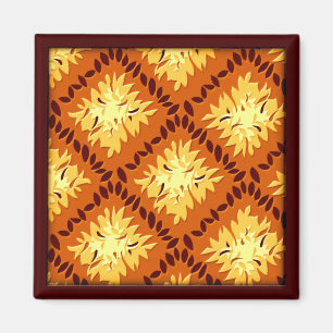 Aimant Grille à fleurs Art Déco - Citrouille (aimant)