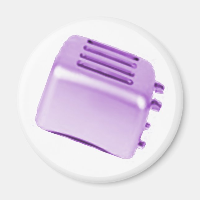 Aimant Grille-pain vintage rétro - violet (Devant)