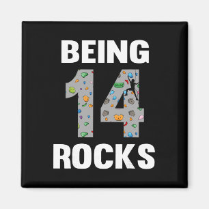 Aimant Grimpeur de 14 ans Anniversaire 14e grimpeur Bei