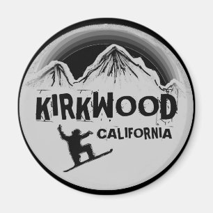 Aimant gris noir de surf des neiges de Kirkwood la