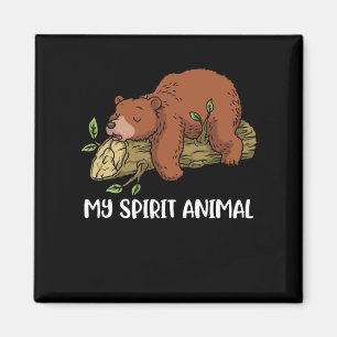 Aimant Grizzly Oear Cadeaux Hommes Mon Esprit Animal Griz