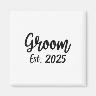 Aimant Groom Est. Groupe d'engagement Mariage masculin 20