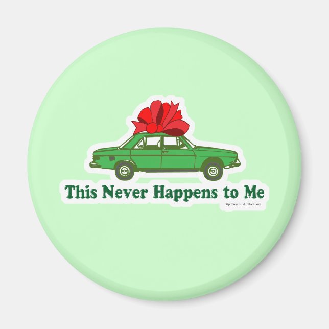 Aimant Gros cadeau de Noël amusant (Devant)