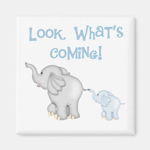 Aimant Grossesse d'éléphant bleu