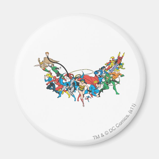 Aimant Groupe 2 de la Ligue de la justice de l'Amérique (Devant)