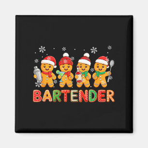 Aimant Groupe de métier de barman Santa Gingerbreads Cook