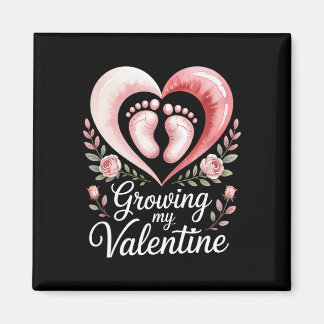Aimant Growing My Valentine By Feet Heart Art