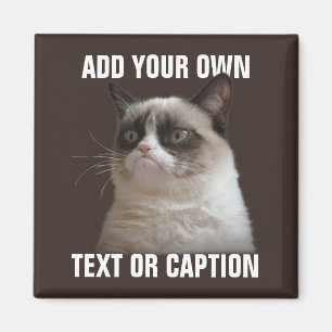 Aimant Grumpy Cat - Ajouter votre propre texte