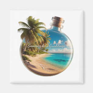 Aimant Guadeloupe – Évasion tropicale, plage parad