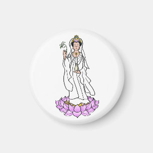 Aimant Guan Yin Bodhisattva sur Lotus