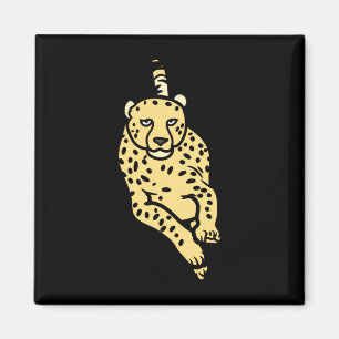 Aimant Guépard rapide courant, chat sauvage, animal chass