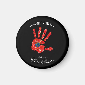 Aimant Guérir avec notre mère Terre MMIW Noir