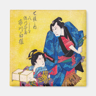 Aimant Guerrier oriental japonais cool geisha et samouraï
