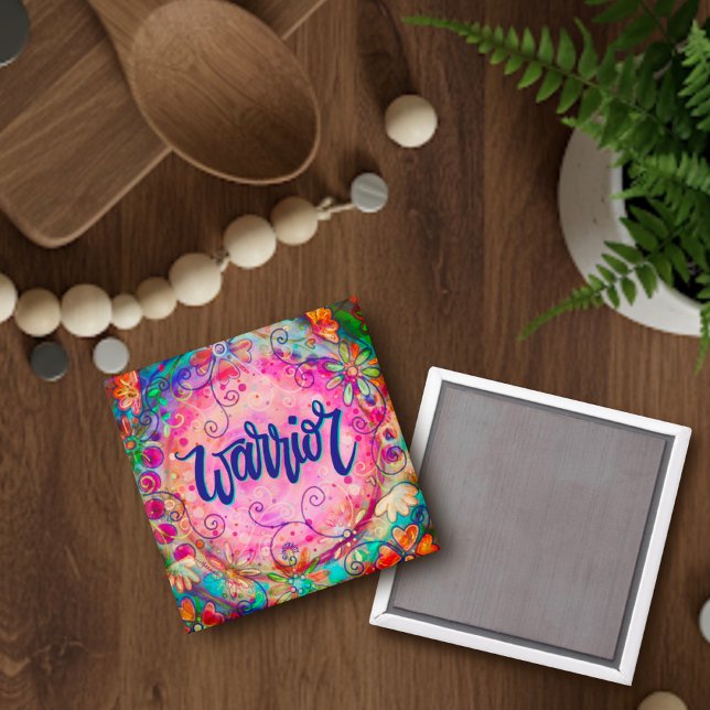 Aimant Guerrier rose Floral Inspirationnel Plutôt tendanc (Créateur téléchargé)