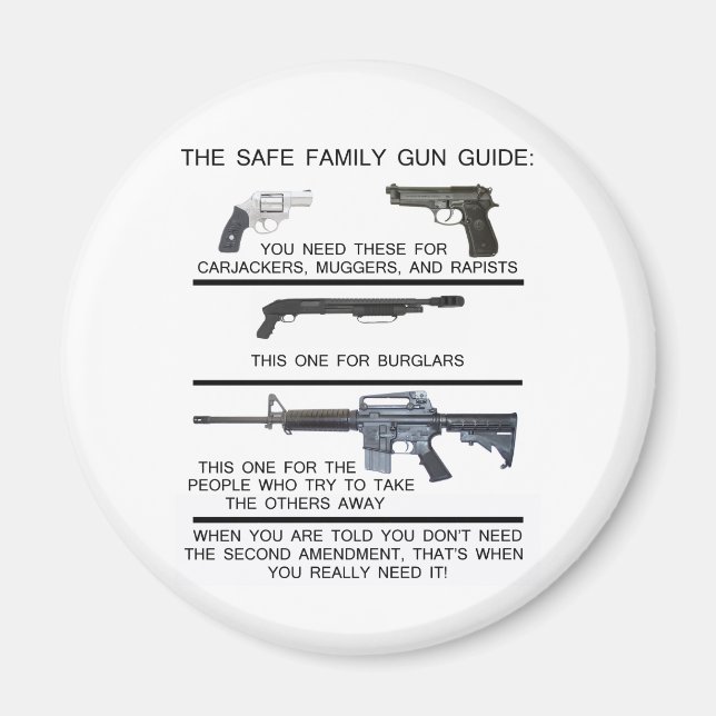 AIMANT GUIDE SUR LES ARMES À FAMILLE SÉCURITAIRES (Devant)