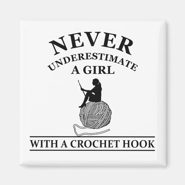 Aimant Guillemets au crochet amusants (Devant)