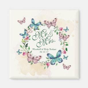 Aimant Guirlande personnalisée de papillon épousant