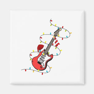 Aimant Guitare Électrique Père Noël Musique Amoureux de N