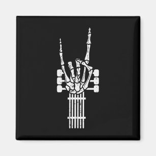 Aimant Guitare Skeleton Rock n Roll Rocker Sign Punk Hall