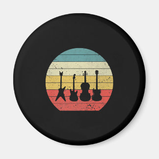 Aimant Guitare Vintage Retro Sunset Guitare Musique Cadea