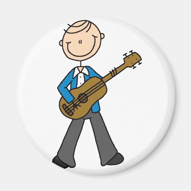 Aimant guitariste Figure Stick (Devant)