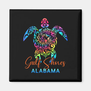Aimant Gulf Shores Alabama Tortue de mer Famille Vacances