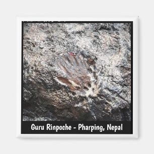 Aimant Guru Rinpoché Empreinte Main, Grotte Pharping - Né