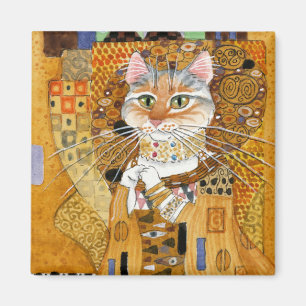 Aimant Gustav Klimt Chat en or sponet