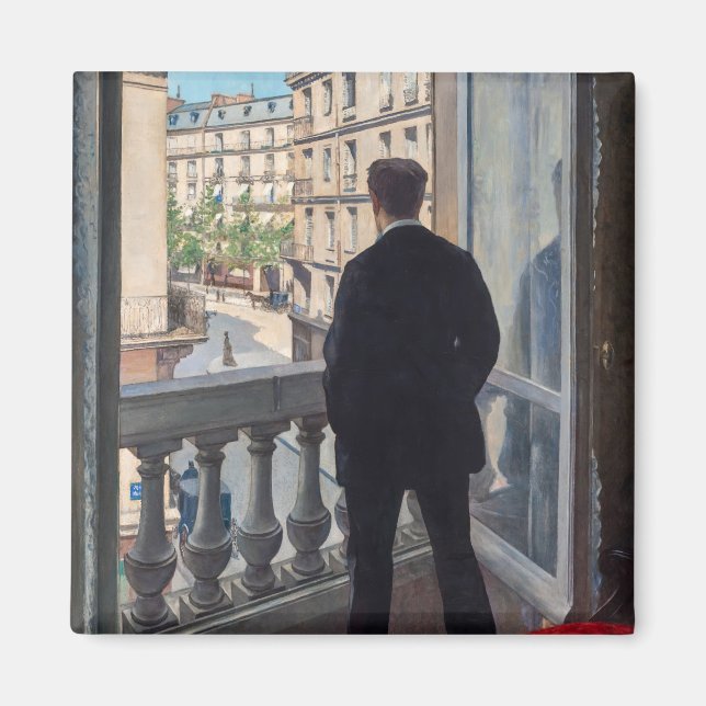 Aimant Gustave Caillebotte - Jeune Homme à sa Fenêtre  (Devant)