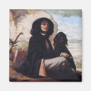 Aimant Gustave Courbet - Autoportrait au chien noir