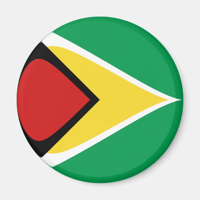 Aimant Guyana Fisheye Drapeau (Devant)