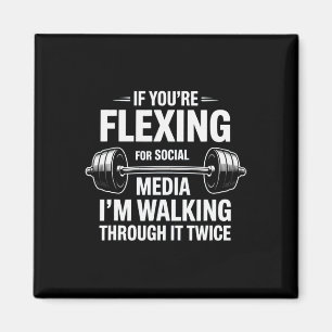 Aimant Gymnase Funny Flexing Workout Bodybuilding 1