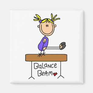 Aimant Gymnaste blonde de fille sur des T-shirts et des