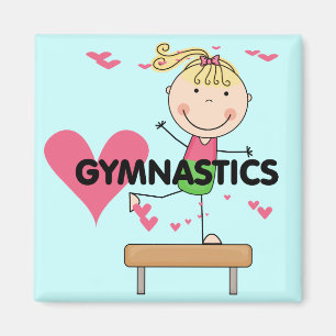 Aimant GYMNASTICS - T-shirts Blond Girl Balance