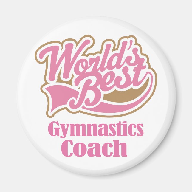 Aimant Gymnastique Coach Cadeau (Devant)