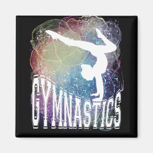 Aimant Gymnastique Poitrine Fille Aquarelle