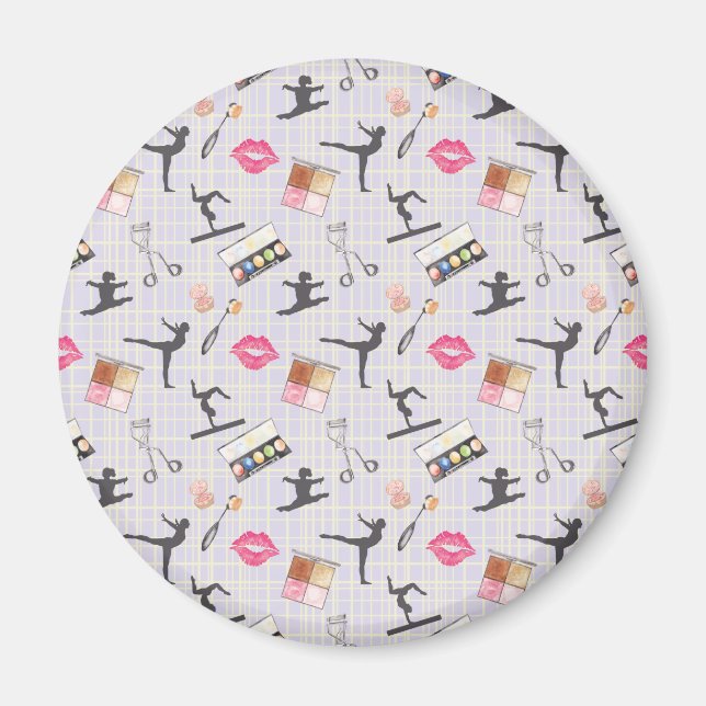 Aimant Gymnastique pour filles - Maquillage pour filles (Devant)