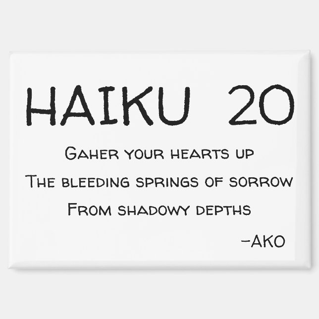 AIMANT HAIKU 20 (Recto)