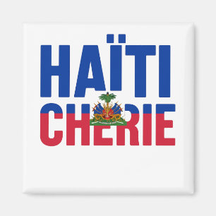 Aimant Haïti Chérie - Drapeau haïtien