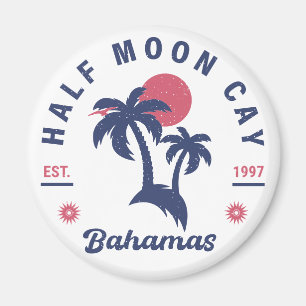 Aimant Half Moon Cay Bahamas - Retro Vintage 80s Souvenir