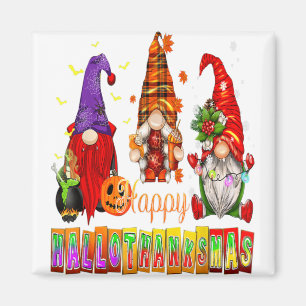 Aimant Hallothanksmas Gnomes Lover Halloween Merci